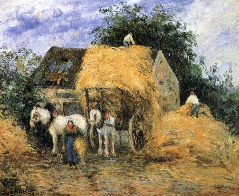 Camille Pissarro Yun-hay carriage France oil painting art